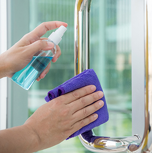 image disinfecting door handles