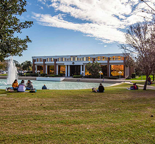 UCF reflecting pond at Millican Hall